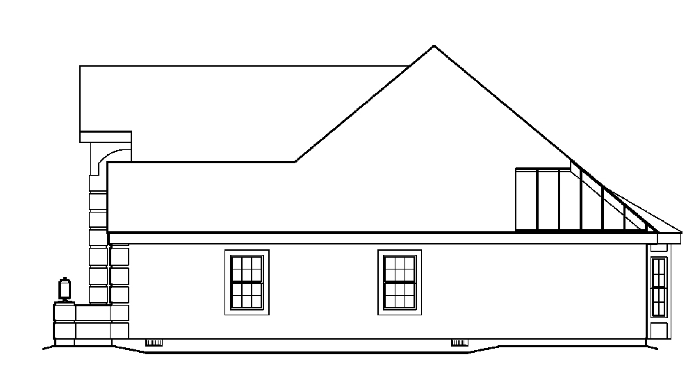 Home Plan Right Elevation of this 3-Bedroom,2767 Sq Ft Plan -138-1221