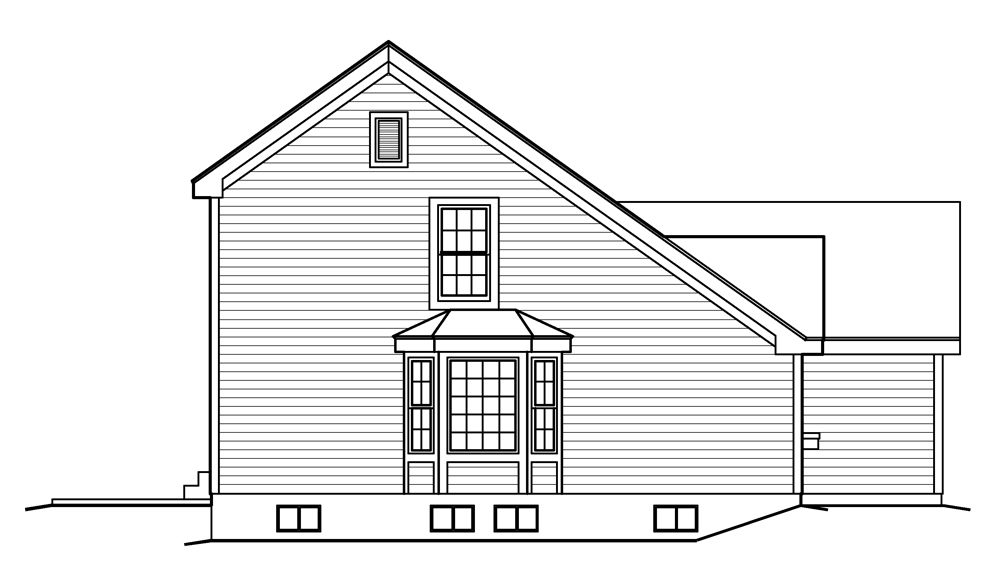 Home Plan Left Elevation of this 4-Bedroom,2121 Sq Ft Plan -138-1222