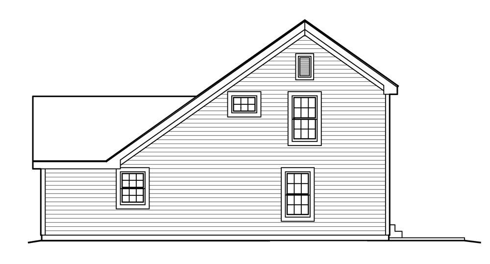 Home Plan Right Elevation of this 4-Bedroom,2121 Sq Ft Plan -138-1222