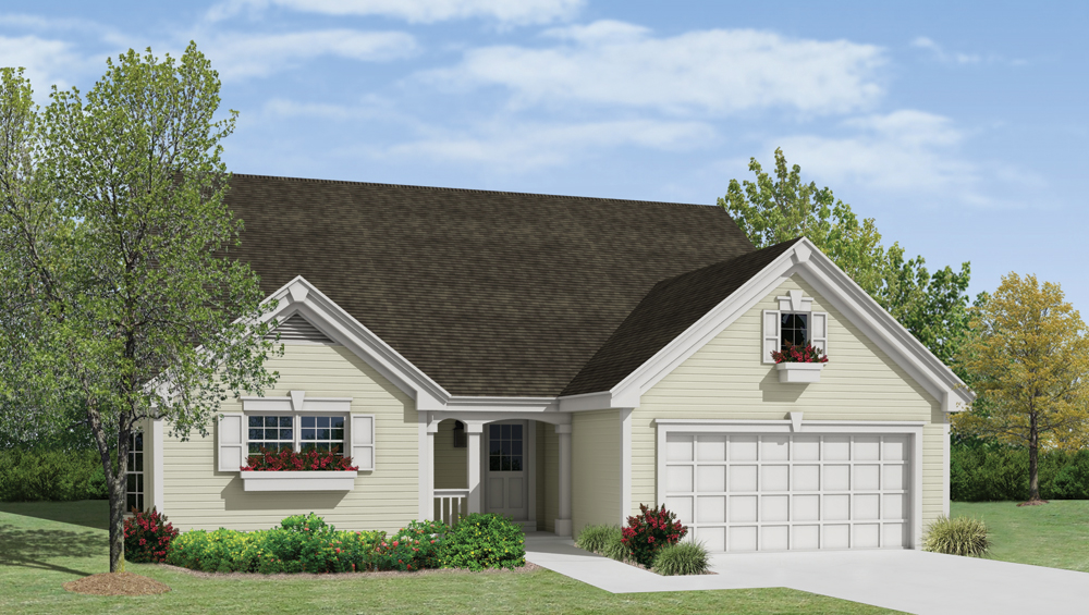 Front elevation of Country home (ThePlanCollection: House Plan #138-1222)