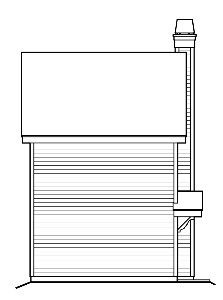 Home Plan Rear Elevation of this 2-Bedroom,1131 Sq Ft Plan -138-1224