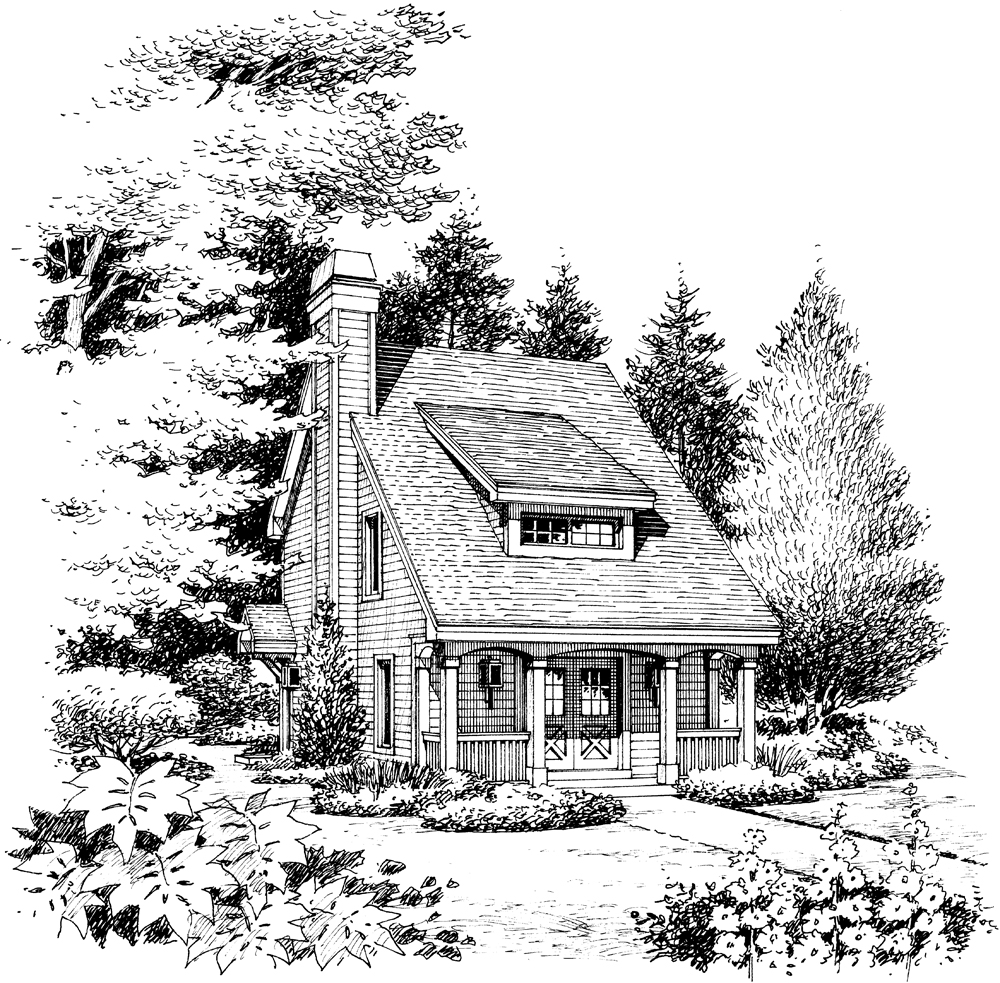 Front View of this 2-Bedroom, 1131 Sq Ft Plan - 138-1224