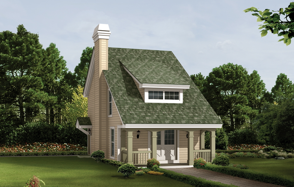 Front elevation of Cottage home (ThePlanCollection: House Plan #138-1224)