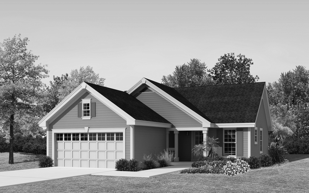 Front View of this 3-Bedroom, 1140 Sq Ft Plan - 138-1226