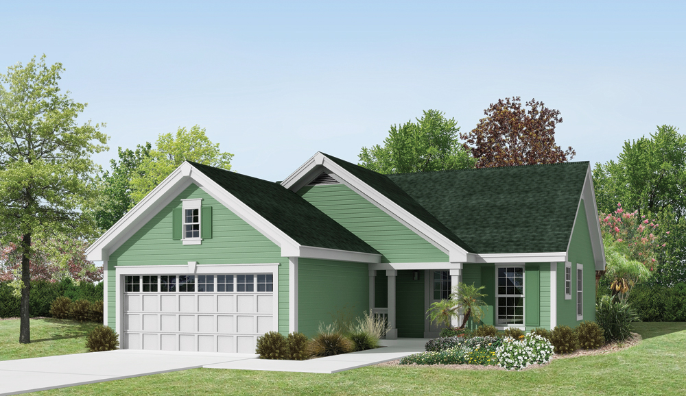 Front elevation of Country home (ThePlanCollection: House Plan #138-1226)