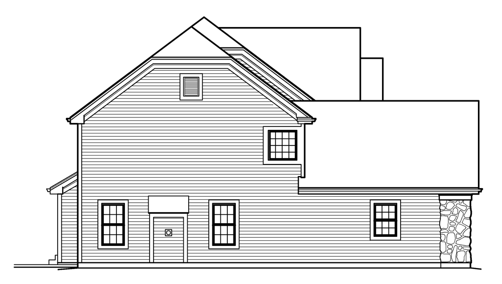 Home Plan Left Elevation of this 4-Bedroom,3269 Sq Ft Plan -138-1227