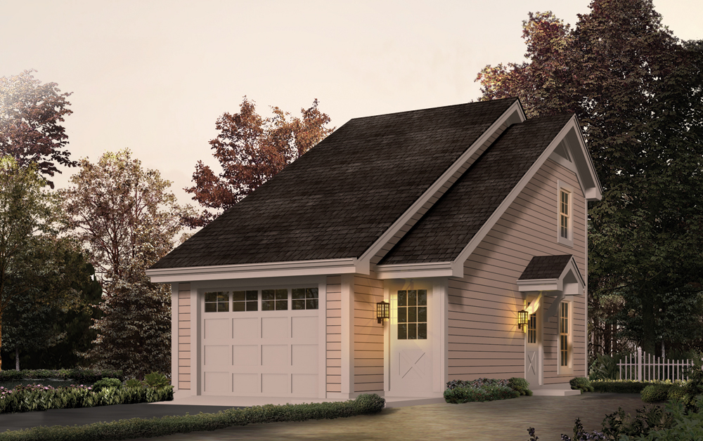 Front elevation of Garage w/Apartments home (ThePlanCollection: House Plan #138-1231)
