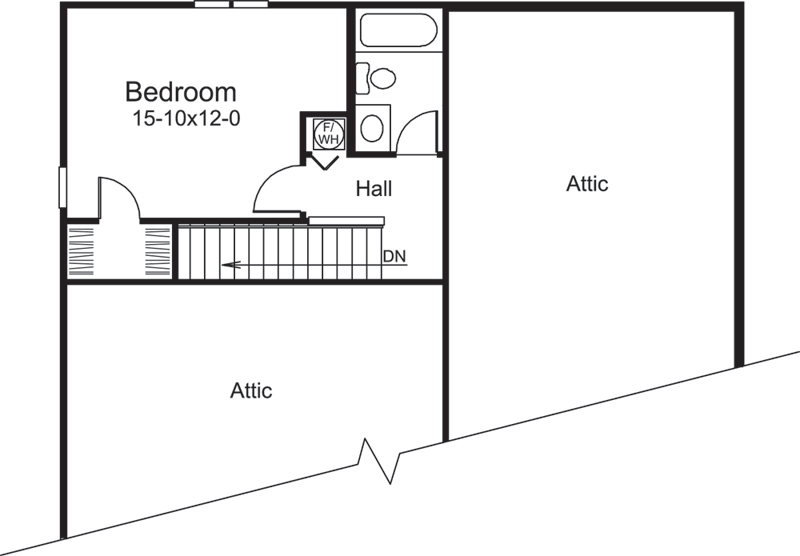 Floor Plan Second Story of Garage w/Apartments Plan #138-1232