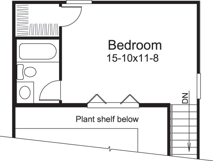 Floor Plan Second Story of Garage w/Apartments Plan #138-1233