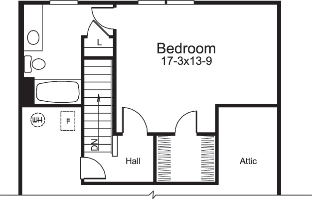 Floor Plan Second Story of Garage w/Apartments Plan #138-1235