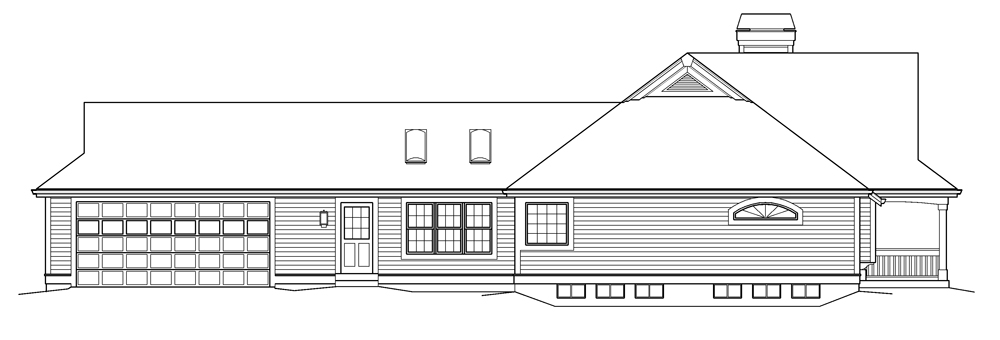 Home Plan Left Elevation of this 3-Bedroom,2800 Sq Ft Plan -138-1236