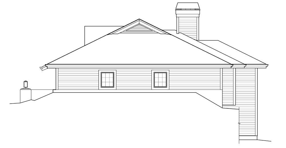 Home Plan Right Elevation of this 3-Bedroom,2163 Sq Ft Plan -138-1238