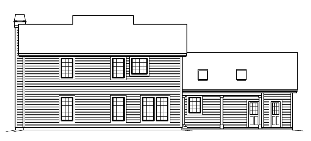 Home Plan Rear Elevation of this 4-Bedroom,2873 Sq Ft Plan -138-1240