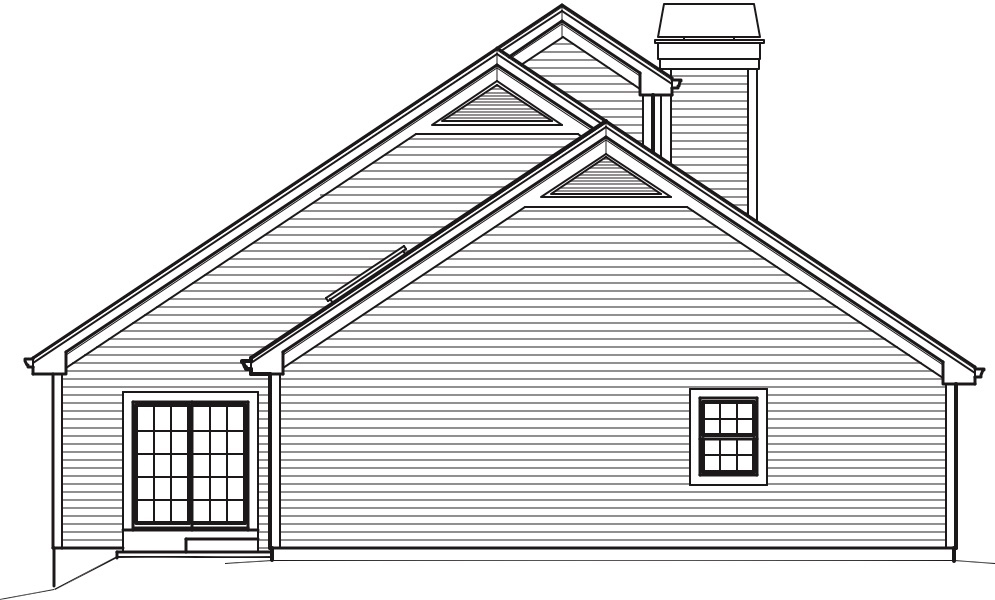 Home Plan Left Elevation of this 3-Bedroom,1942 Sq Ft Plan -138-1242