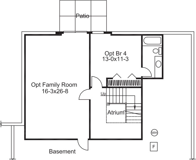 Floor Plan Basement of Traditional Plan #138-1242