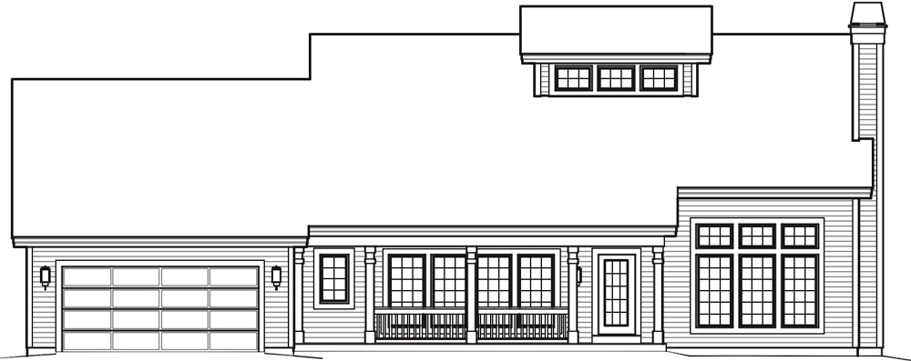 Home Plan Front Elevation of this 3-Bedroom,1942 Sq Ft Plan -138-1242