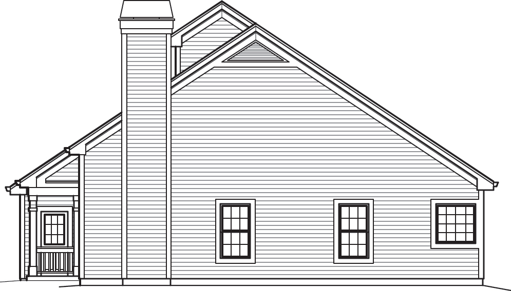 Home Plan Right Elevation of this 3-Bedroom,1942 Sq Ft Plan -138-1242