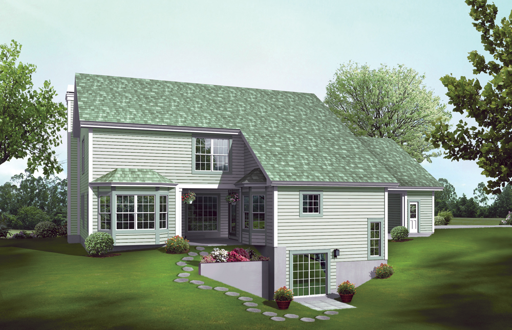 Rear View of this 5-Bedroom, 3346 Sq Ft Plan - 138-1243