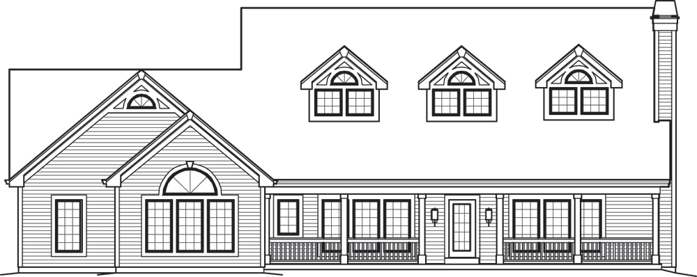 Home Plan Front Elevation of this 5-Bedroom,3346 Sq Ft Plan -138-1243