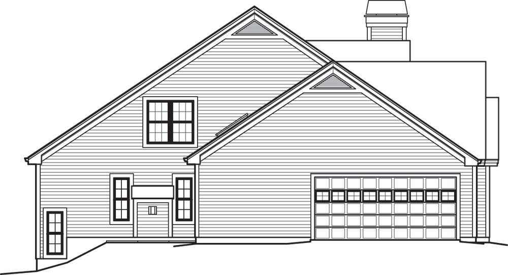Home Plan Left Elevation of this 5-Bedroom,3346 Sq Ft Plan -138-1243