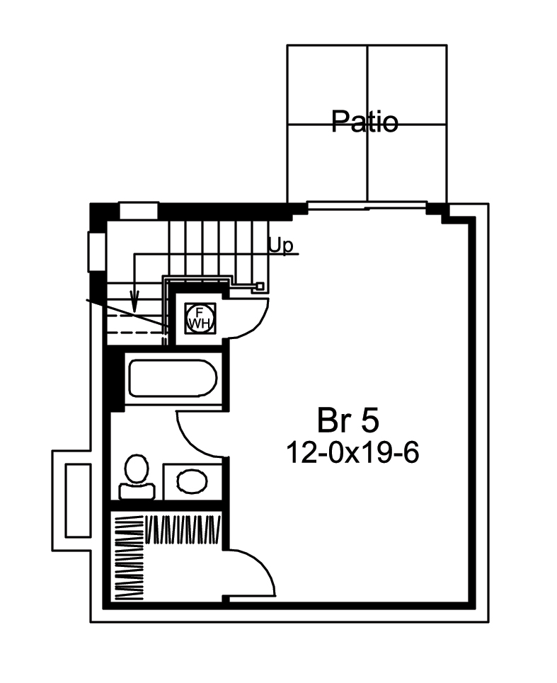 Floor Plan Basement of Traditional Plan #138-1243