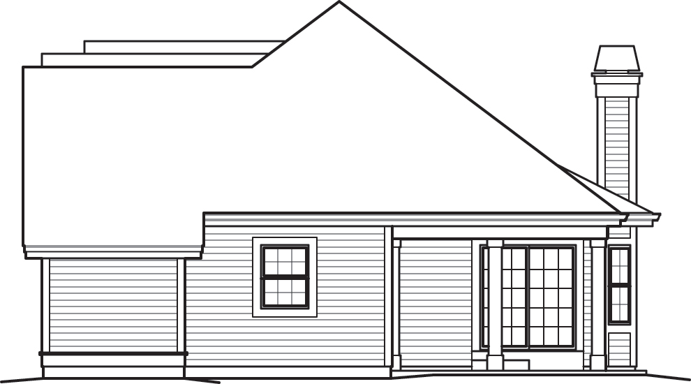 Home Plan Right Elevation of this 3-Bedroom,1568 Sq Ft Plan -138-1244