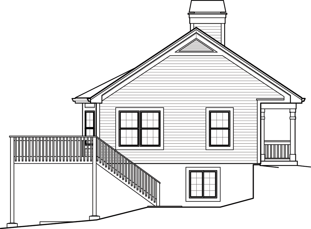 Home Plan Left Elevation of this 3-Bedroom,1680 Sq Ft Plan -138-1246