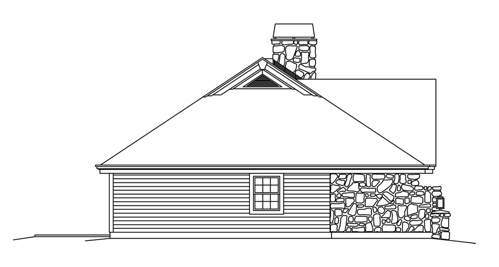 Home Plan Left Elevation of this 3-Bedroom,1510 Sq Ft Plan -138-1248
