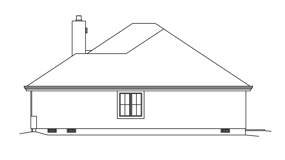 Home Plan Right Elevation of this 3-Bedroom,2072 Sq Ft Plan -138-1252