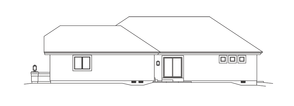Home Plan Right Elevation of this 3-Bedroom,1522 Sq Ft Plan -138-1254