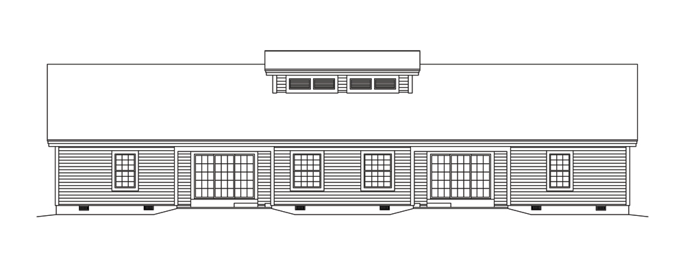 Home Plan Rear Elevation of this 2-Bedroom,2088 Sq Ft Plan -138-1255