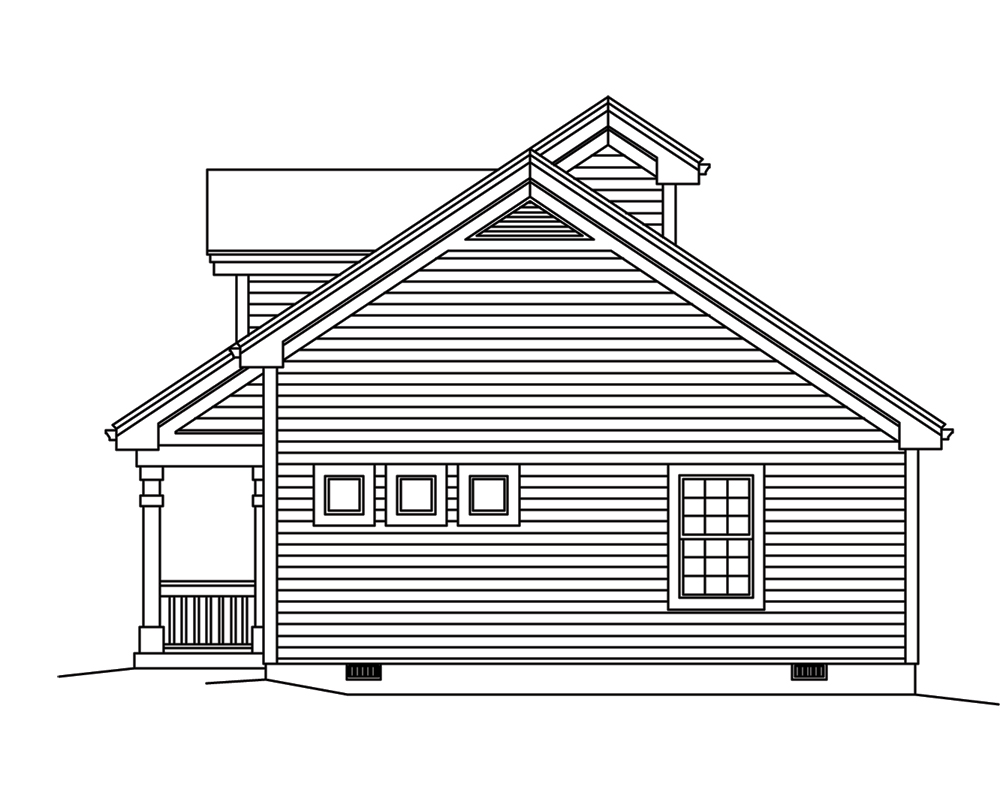 Home Plan Right Elevation of this 2-Bedroom,2088 Sq Ft Plan -138-1255