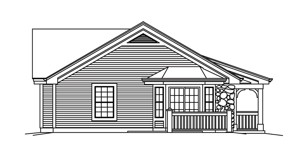 Home Plan Left Elevation of this 3-Bedroom,1938 Sq Ft Plan -138-1256
