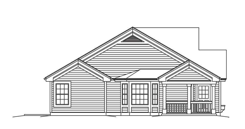 Home Plan Right Elevation of this 2-Bedroom,2030 Sq Ft Plan -138-1258