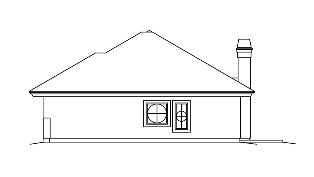 Home Plan Right Elevation of this 2-Bedroom,2602 Sq Ft Plan -138-1260