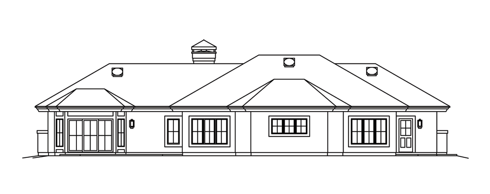 Home Plan Rear Elevation of this 3-Bedroom,1923 Sq Ft Plan -138-1262