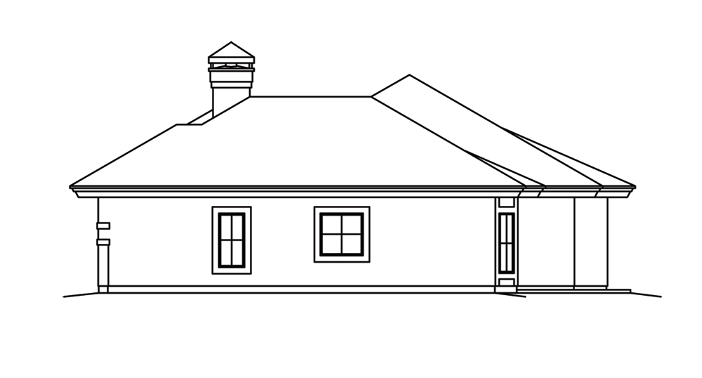 Home Plan Right Elevation of this 3-Bedroom,1923 Sq Ft Plan -138-1262