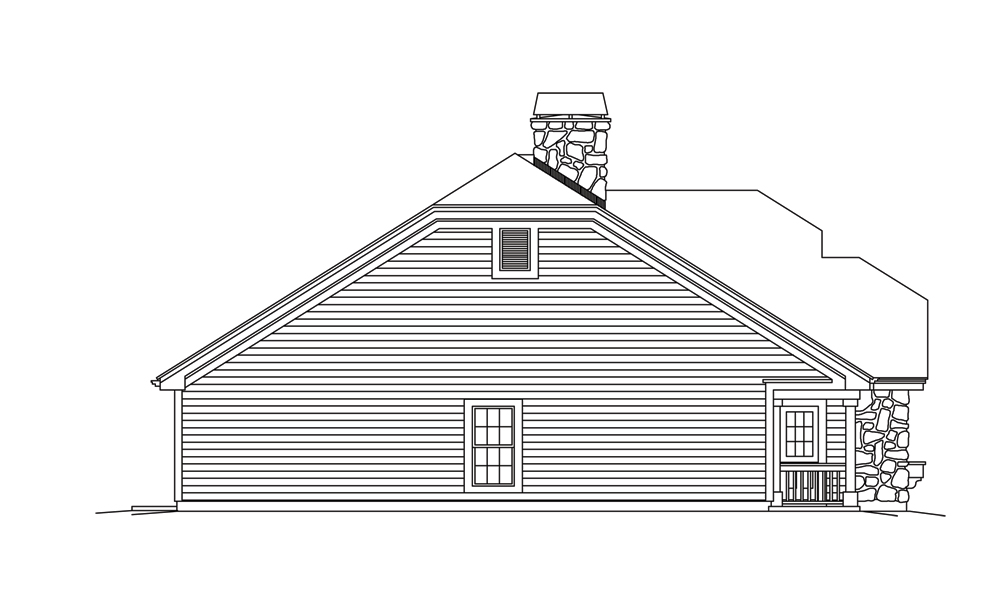 Home Plan Left Elevation of this 3-Bedroom,1915 Sq Ft Plan -138-1264