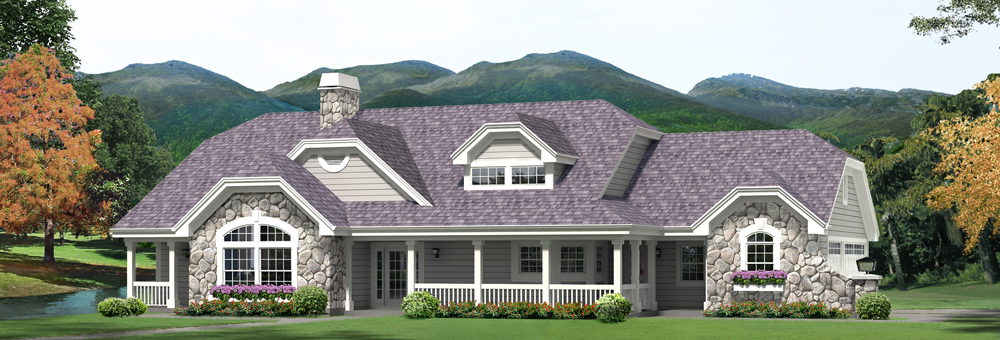 Country home (ThePlanCollection: Plan #138-1264)