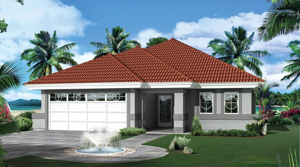 Front View of this 3-Bedroom, 1298 Sq Ft Plan - 138-1265