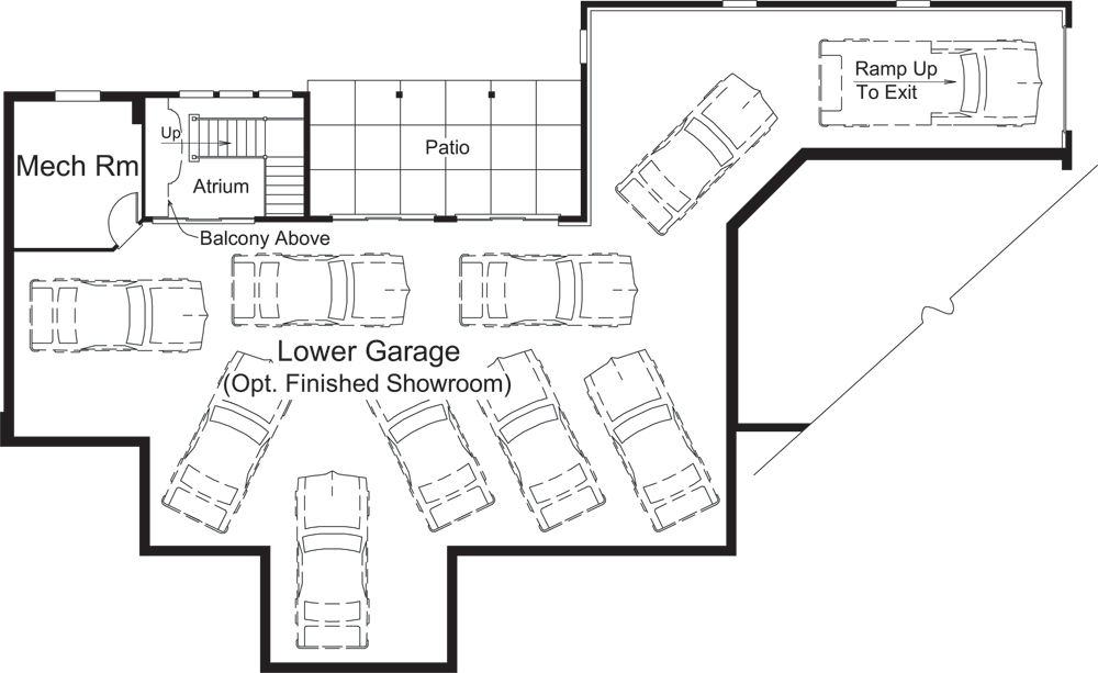 Floor Plan Basement of Country Plan #138-1266