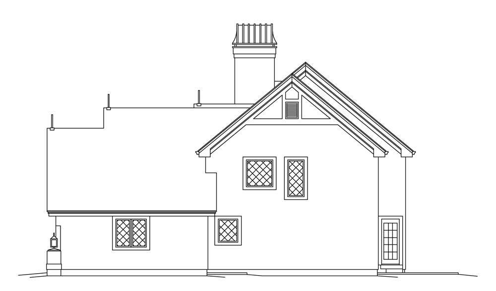 Home Plan Right Elevation of this 3-Bedroom,2250 Sq Ft Plan -138-1270
