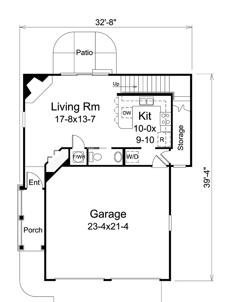 Floor Plan First Story of Garage w/Apartments Plan #138-1274