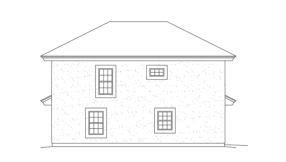 Home Plan Left Elevation of this 1-Bedroom,1091 Sq Ft Plan -138-1275