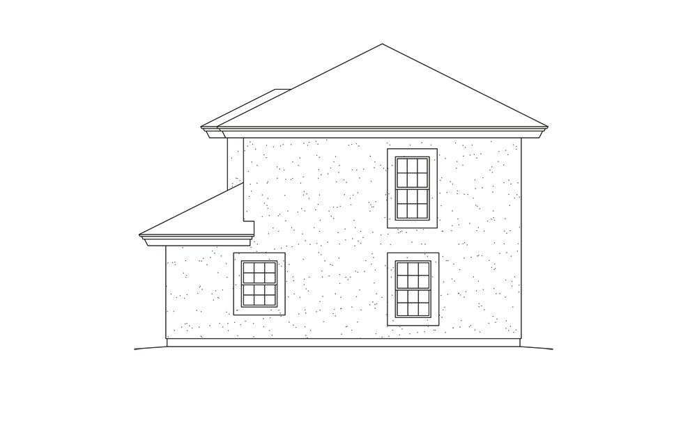 Home Plan Rear Elevation of this 1-Bedroom,1091 Sq Ft Plan -138-1275