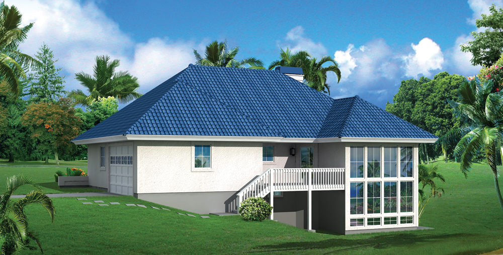 Rear View of this 2-Bedroom, 1605 Sq Ft Plan - 138-1277