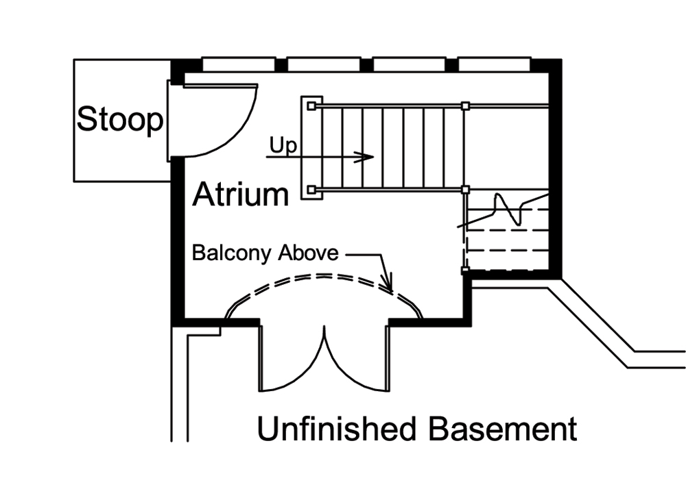 Floor Plan Basement of Ranch Plan #138-1277