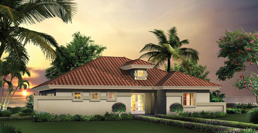 Front elevation of Ranch home (ThePlanCollection: House Plan #138-1280)