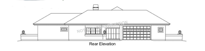 Home Plan Rear Elevation of this 3-Bedroom,2254 Sq Ft Plan -138-1284