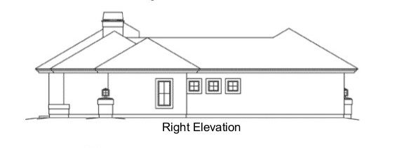 Home Plan Right Elevation of this 3-Bedroom,2254 Sq Ft Plan -138-1284